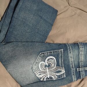 Blue Jeans with Embellished Pocket